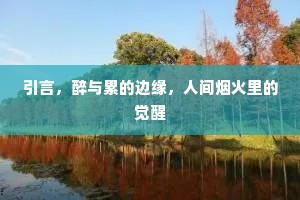 引言，醉与累的边缘，人间烟火里的觉醒