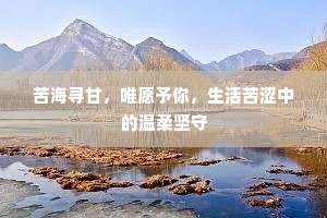 苦海寻甘，唯愿予你，生活苦涩中的温柔坚守