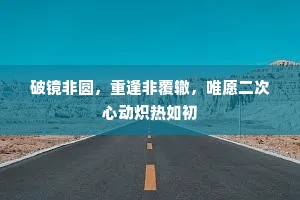 破镜非圆，重逢非覆辙，唯愿二次心动炽热如初