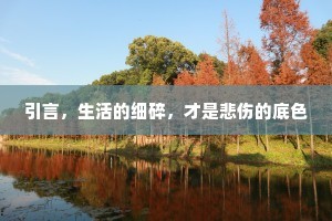 引言，生活的细碎，才是悲伤的底色
