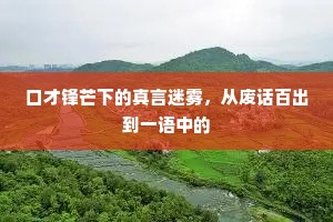 口才锋芒下的真言迷雾，从废话百出到一语中的