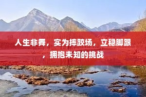 人生非舞，实为摔跤场，立稳脚跟，拥抱未知的挑战
