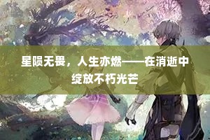 星陨无畏，人生亦燃——在消逝中绽放不朽光芒