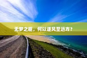 无梦之躯，何以逐风至远方？