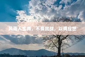 风雨人生舞，不畏挑战，以舞应世