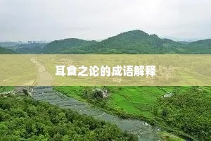 耳食之论的成语解释