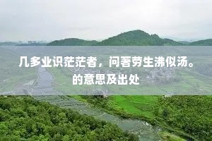 三年留絮酒，不到一峰坟。的意思及出处