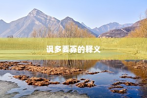 讽多要寡的释义