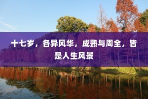 十七岁，各异风华，成熟与周全，皆是人生风景