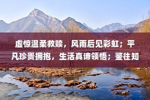 虚惊温柔救赎，风雨后见彩虹；平凡珍贵拥抱，生活真谛领悟；鉴往知来前行，美好未来相拥