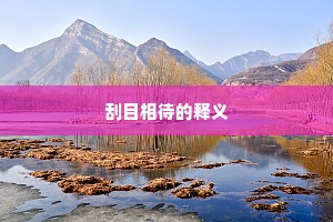 刮目相待的释义