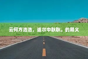 鲁阳麾戈的释义