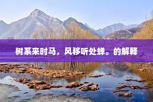 茅堂住在清江曲，潇洒浑无俗客过。的意思及出处