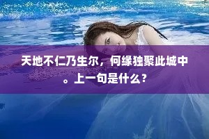 论功直与酒杯同，何事生憎在水中。上一句是什么？