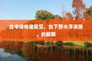 万舞临周宴，清欢一夕同。的释义