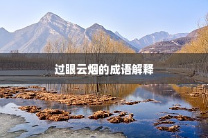 过眼云烟的成语解释