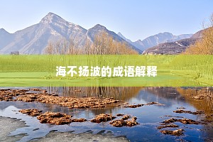 海不扬波的成语解释