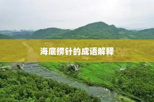 海底捞针的成语解释