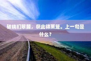 月明风送荷香远，销得诗魂耐晚凉。下一句是什么？