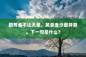 笔阵如君难索敌，诗锋顾我敢争先。全诗是什么？