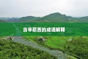 含辛忍苦的成语解释