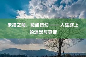 未摘之葡，酸甜皆幻 —— 人生路上的遥想与真谛