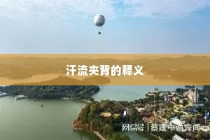 汗流夹背的释义