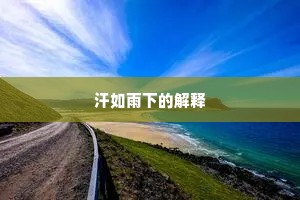 汗如雨下的解释