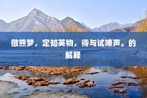 要看黄昏庭院，横斜映、霜月朦胧。的释义