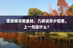 不是峰头十丈花，世间那得叶如许。下一句是什么？