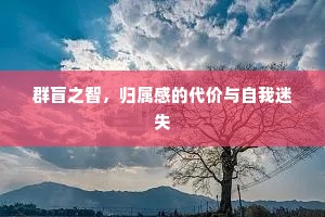 群盲之智，归属感的代价与自我迷失