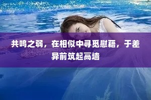 共鸣之弱，在相似中寻觅慰藉，于差异前筑起高墙