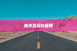 横冲直闯的解释