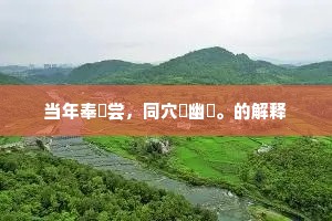漠不关心的成语解释