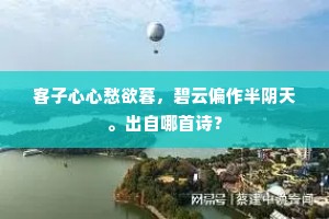 天上人间，最好是、闹里一般岑寂。下一句是什么？
