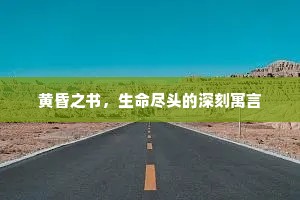 黄昏之书，生命尽头的深刻寓言