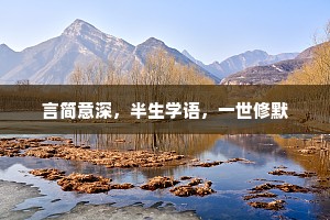 言简意深，半生学语，一世修默