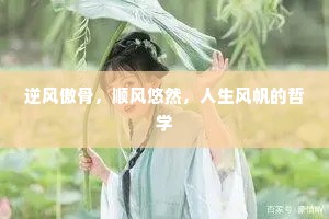 逆风傲骨，顺风悠然，人生风帆的哲学