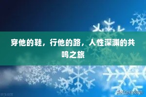 穿他的鞋，行他的路，人性深渊的共鸣之旅