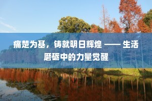 痛楚为基，铸就明日辉煌 —— 生活磨砺中的力量觉醒