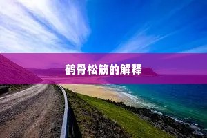鹤骨松筋的解释