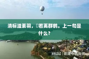 瑶池云气冲霄鹤，兰砌风标瑞世麟。的释义