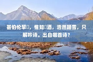 未辨鱼蓑，先盟鸥鹭，奈卜邻无地。上一句是什么？