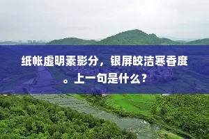 江南节物，水昏云淡，飞雪满前村。下一句是什么？