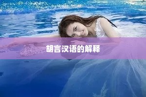 胡言汉语的解释