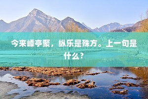 一举一动的成语解释