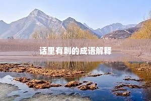话里有刺的成语解释