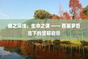 痛之深浅，生命之课 —— 西塞罗哲言下的坚韧启示