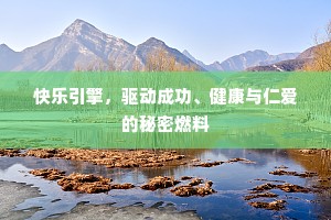 快乐引擎，驱动成功、健康与仁爱的秘密燃料