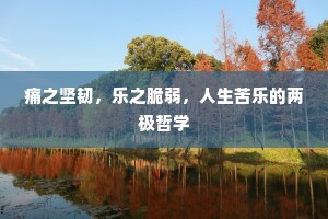 痛之坚韧，乐之脆弱，人生苦乐的两极哲学